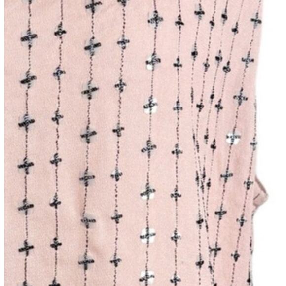 Vintage Y2K Lucky Brand Sequin Metallic Sleeveless Top Tank Blush Pink L - Picture 2 of 7